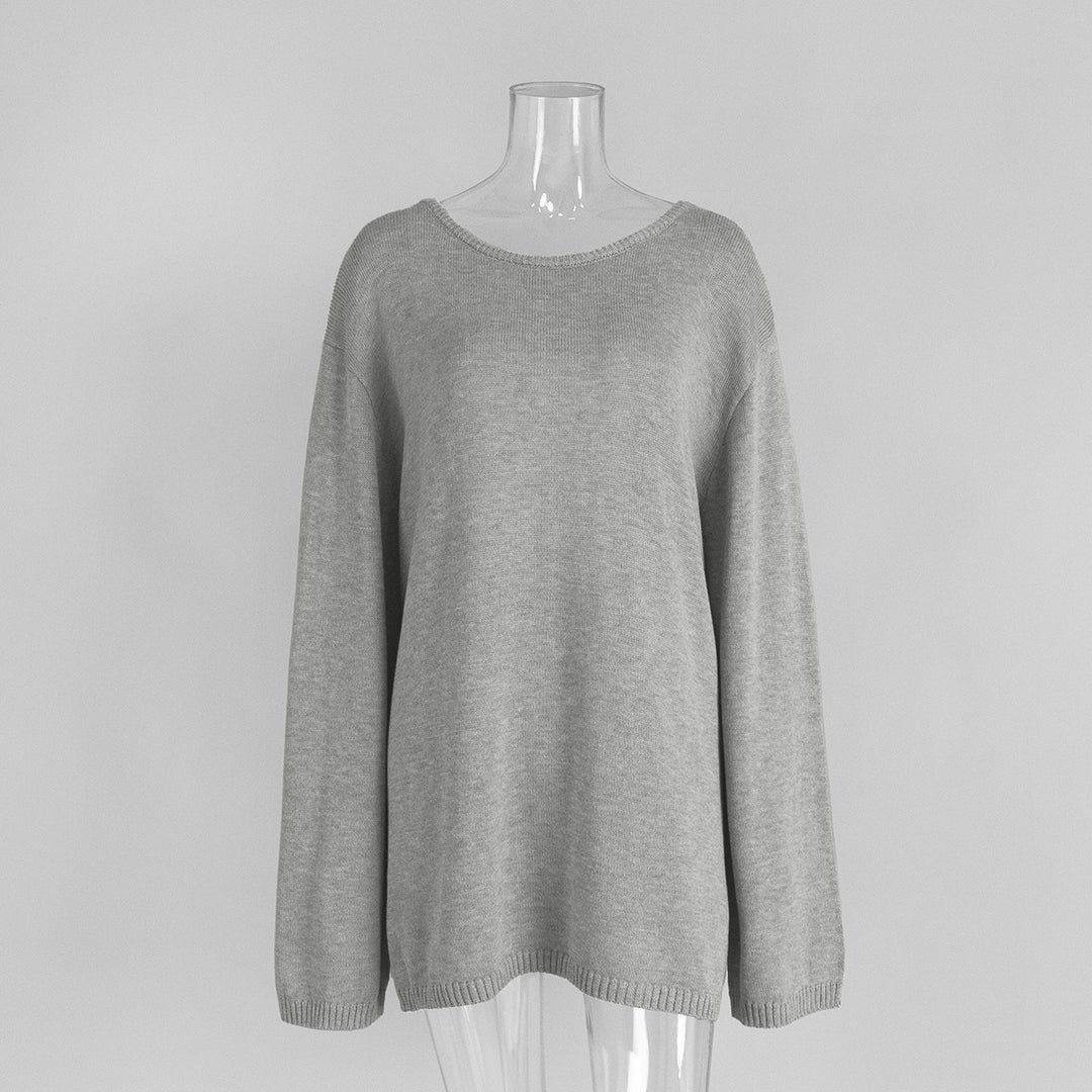Sweter damski z odkrytymi plecami