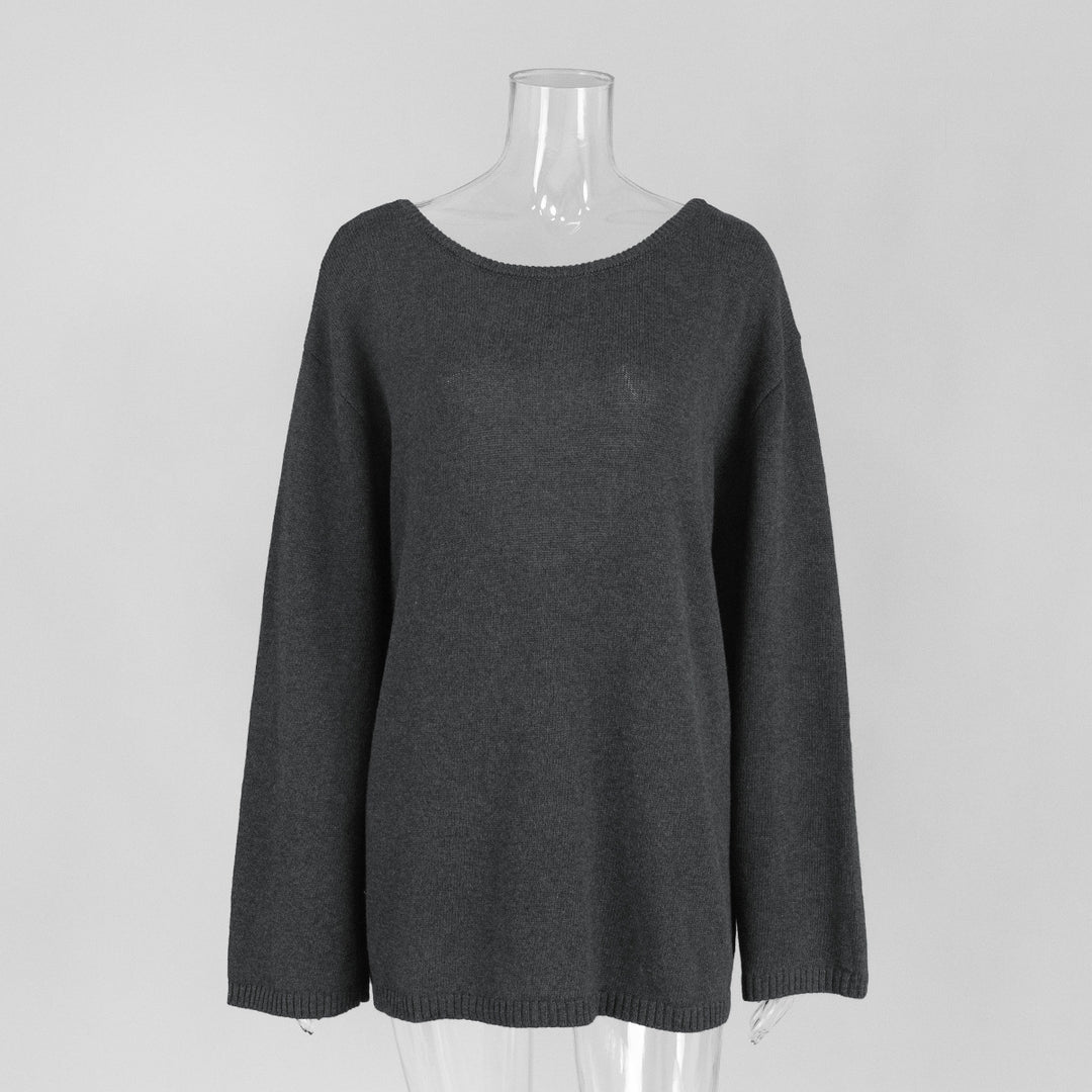 Sweter damski z odkrytymi plecami