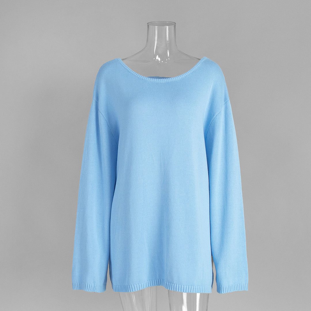 Sweter damski z odkrytymi plecami
