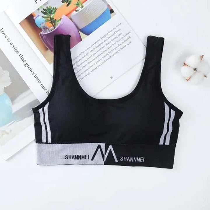 Biustonosz sportowy z napisami