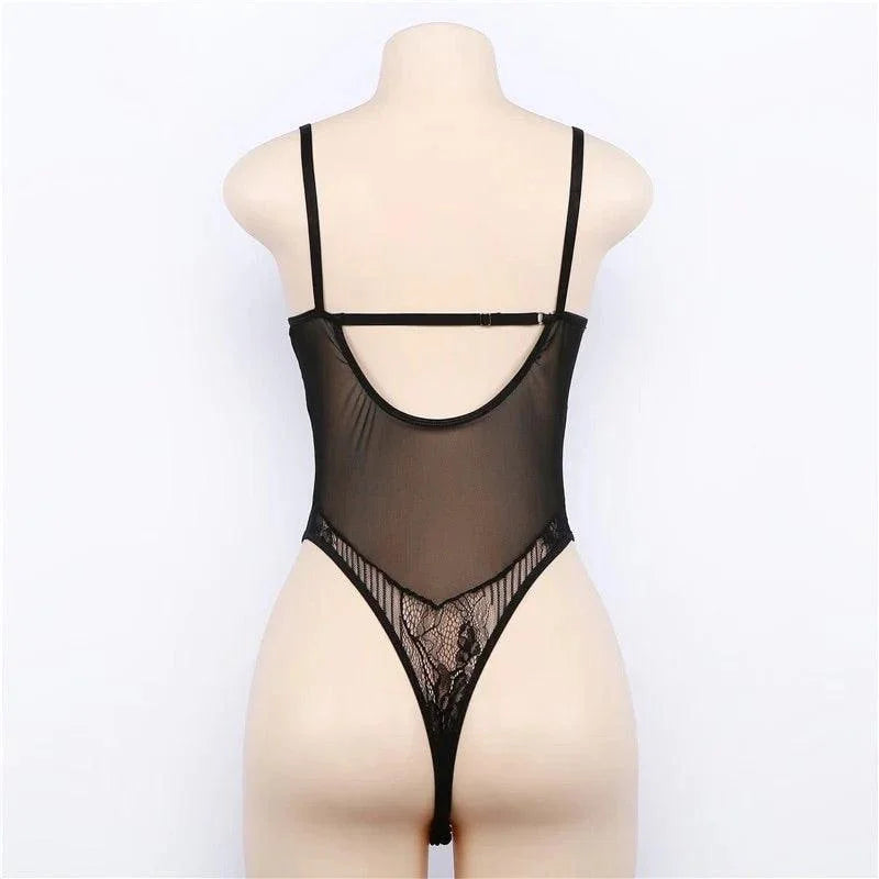 Body koronkowe transparentne