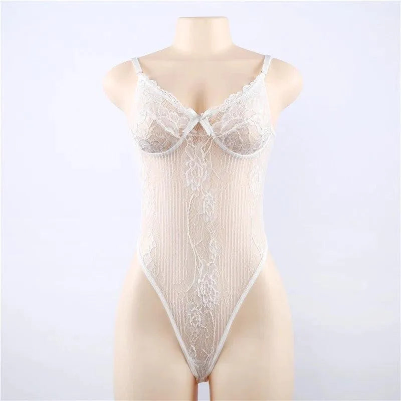Body koronkowe transparentne