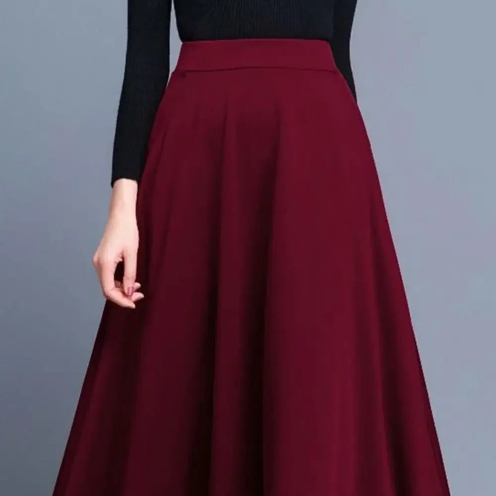 Bordowa spódnica maxi