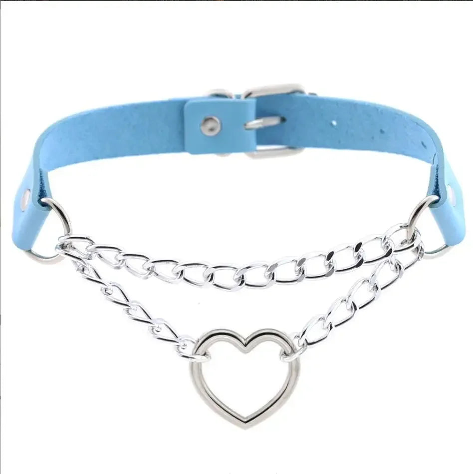 Choker z sercem