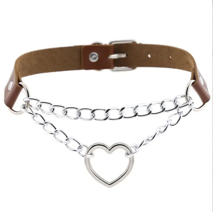 Choker z sercem