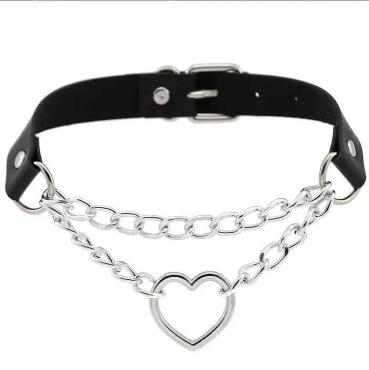 Choker z sercem