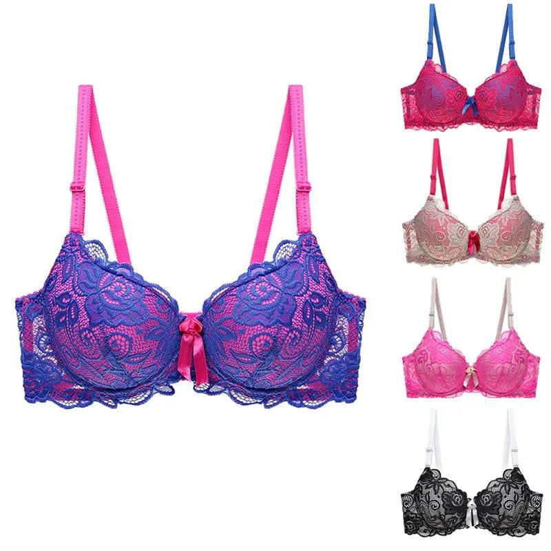 Koronkowy biustonosz Plus Size dwukolorowy