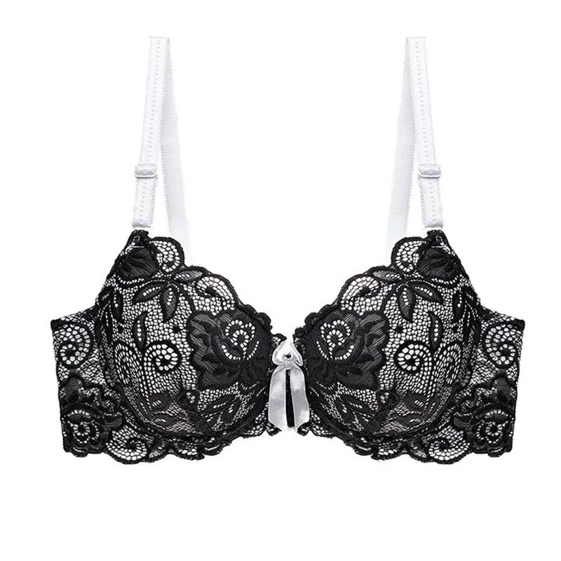 Koronkowy biustonosz Plus Size dwukolorowy