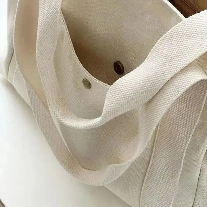 Płócienna torba shopper z kieszeniami