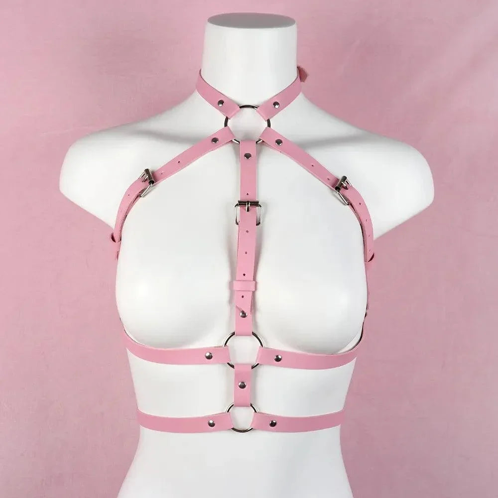 Różowy harness