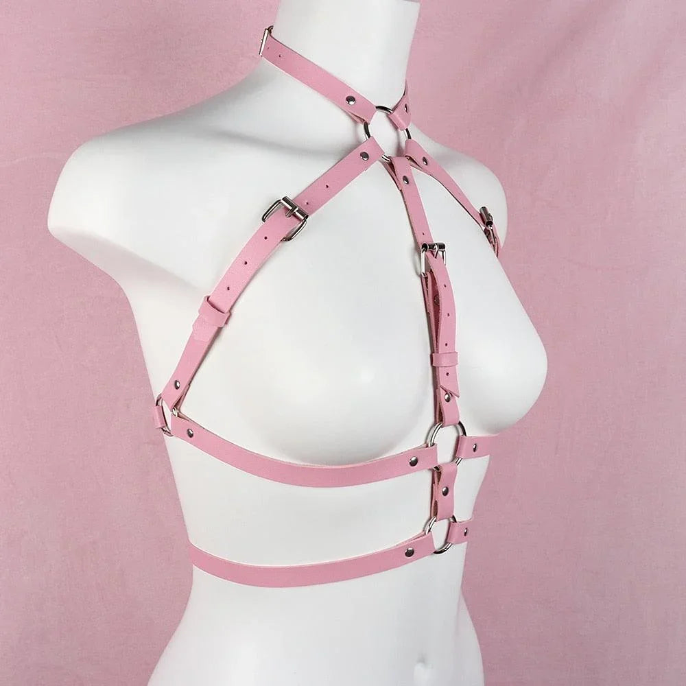 Różowy harness