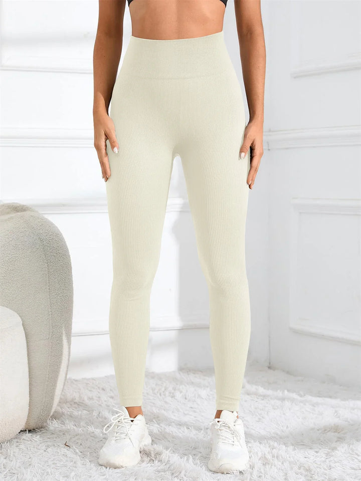 Sportowe legginsy damskie z wysokim stanem