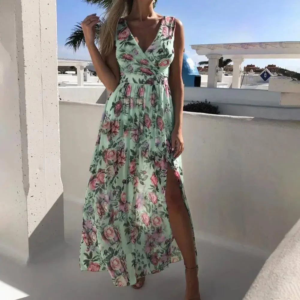 Sukienka maxi w kwiaty