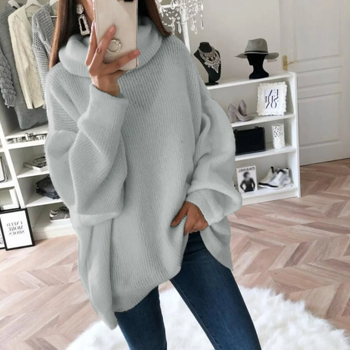 Sweter damski oversize z golfem